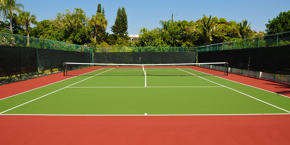 الارضي طول ملعب التنس لعبة التنس