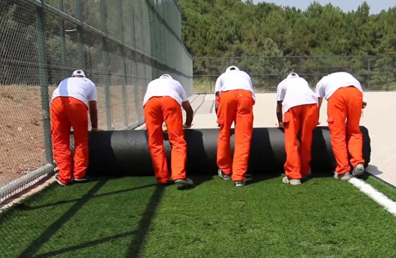 Construction Steps of FIFA Quality Artificial Football Turf